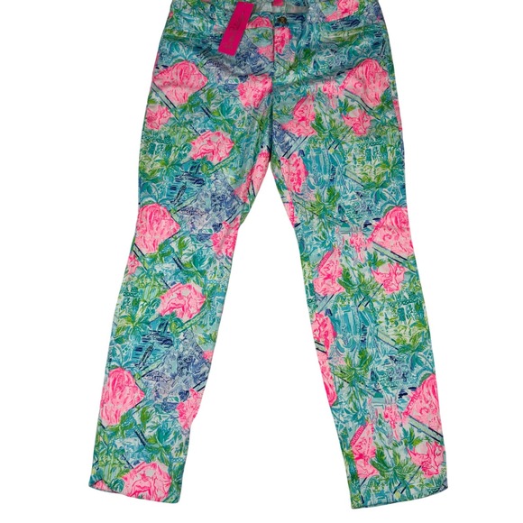NWT Lilly Pulitzer 12 Bohemian Queen Kelly Ankle Pants Straight Skinny Elephants - Picture 11 of 11